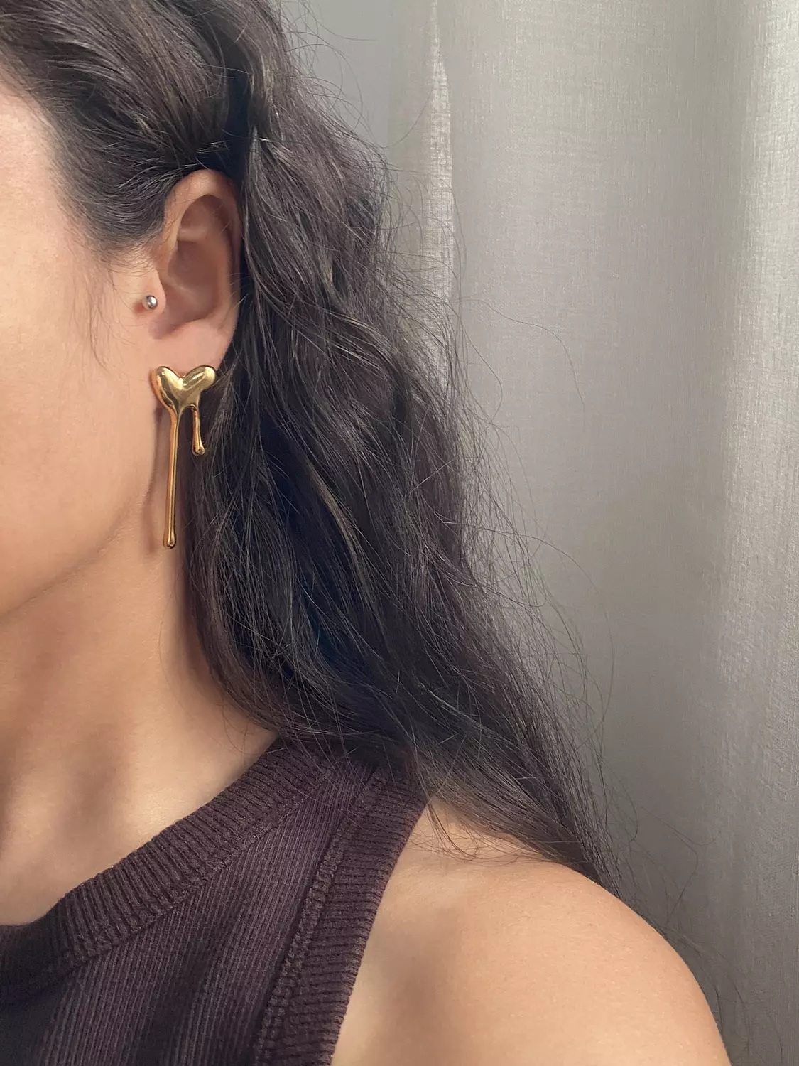Melted Heart Studs 1