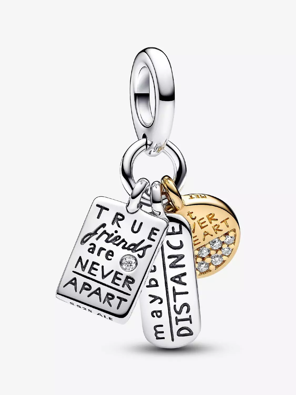 Friendship Triple Dangle Charm Sterling silver, 14k gold plating image