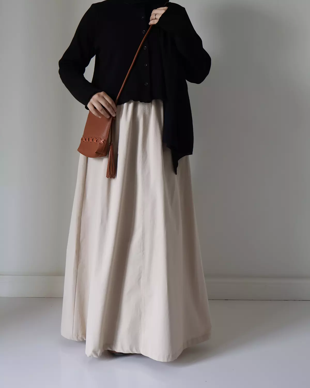 GABARDINE A LINE SKIRT BEIGE TEENAGE 1