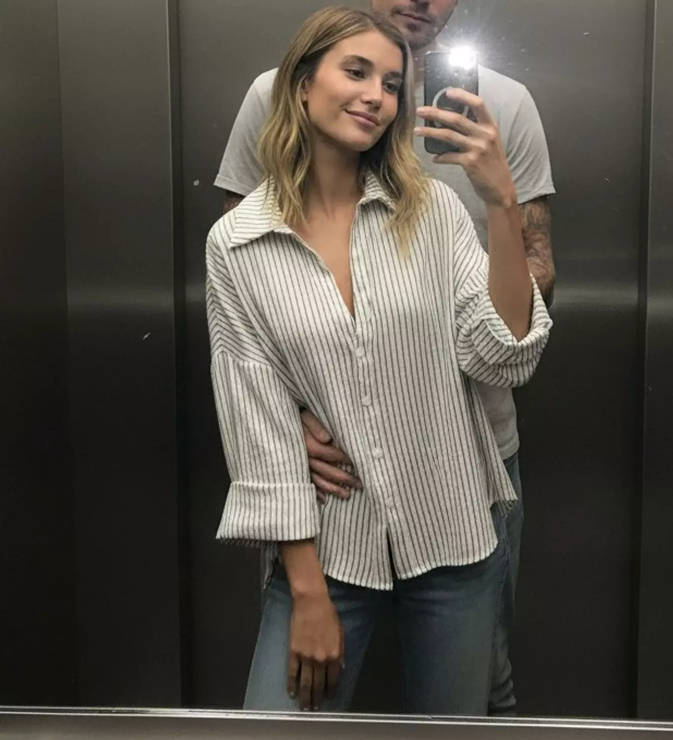 Striped Linen Shirt with Relaxed Fit 1