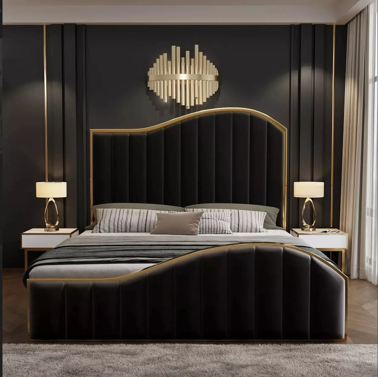 Double bed with different sizes hover image