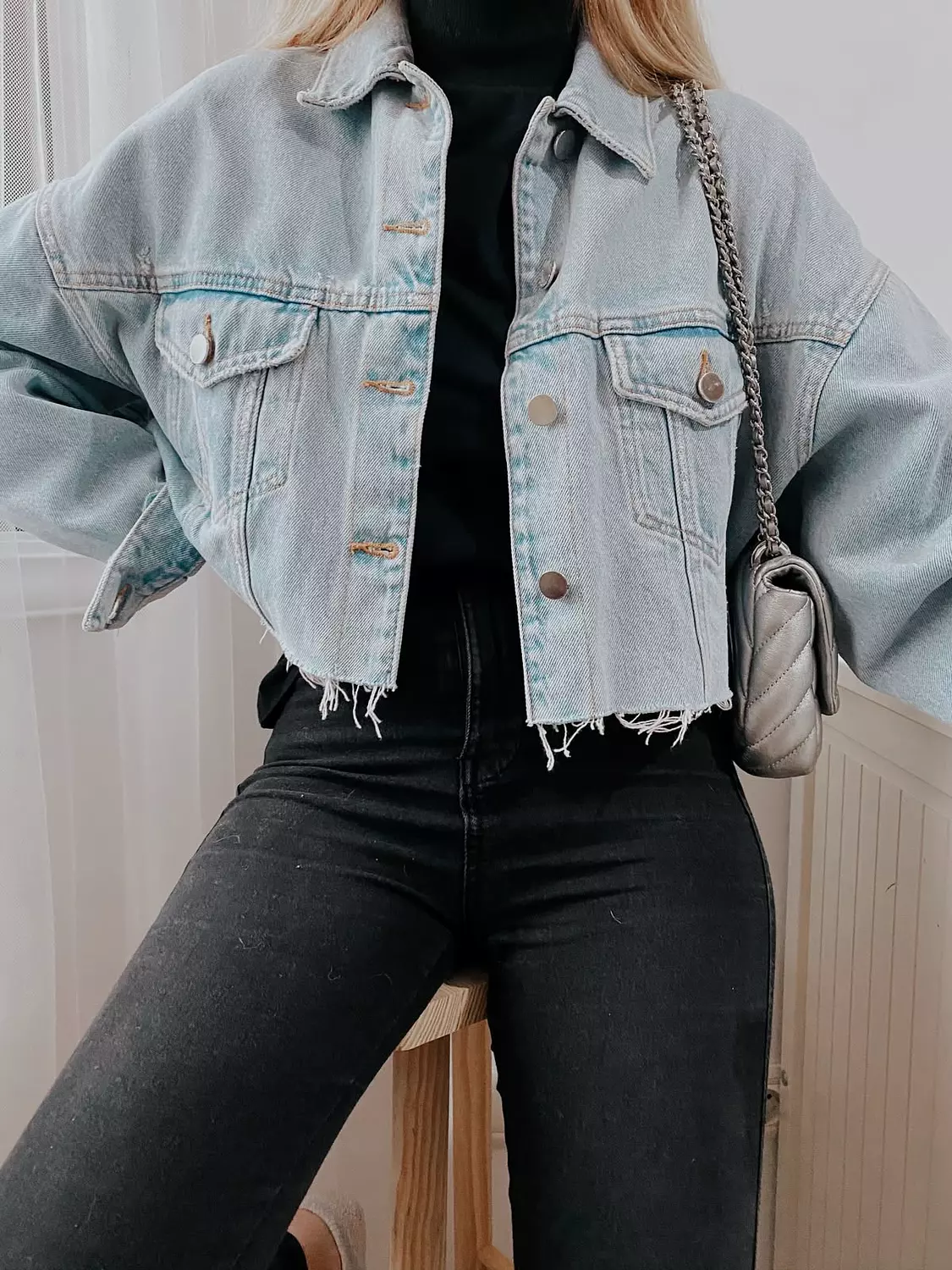 Cropped Denim Jacket image
