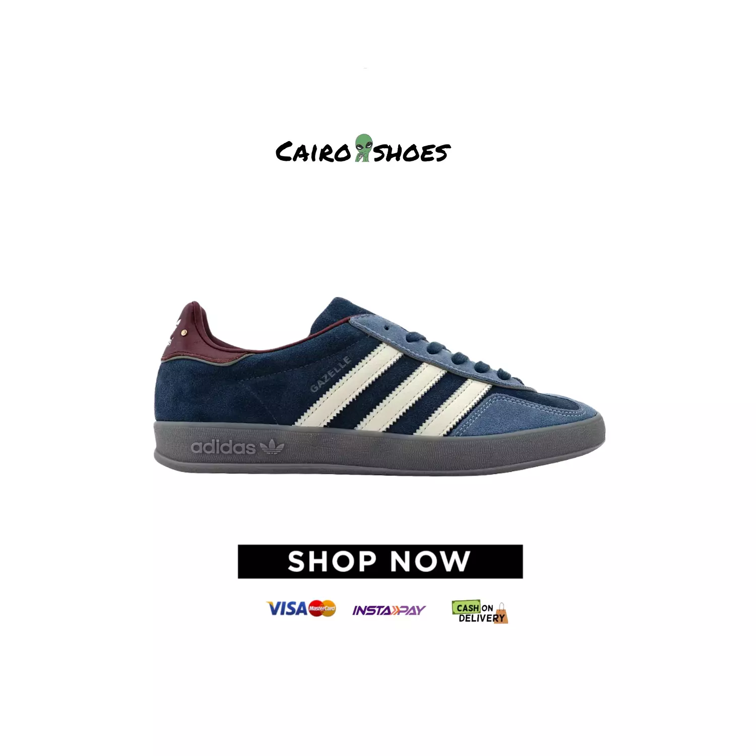 Adidas Gazelle Indoor - Crew Navy Burgundy  image