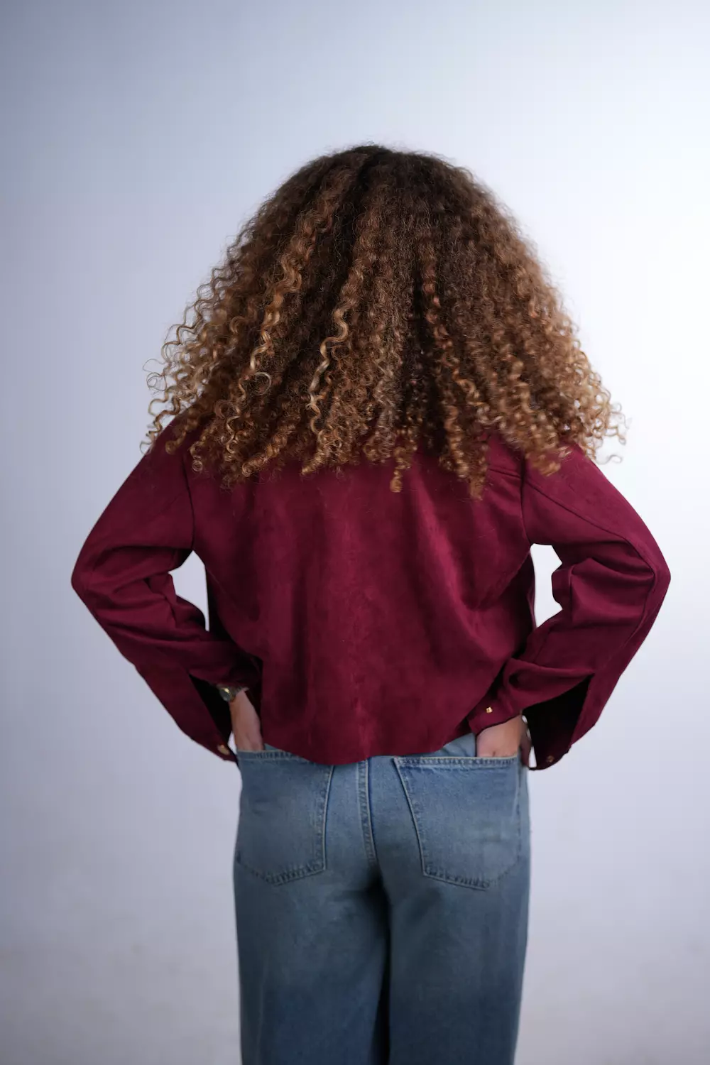 Suede Jacket- Burgundy 3