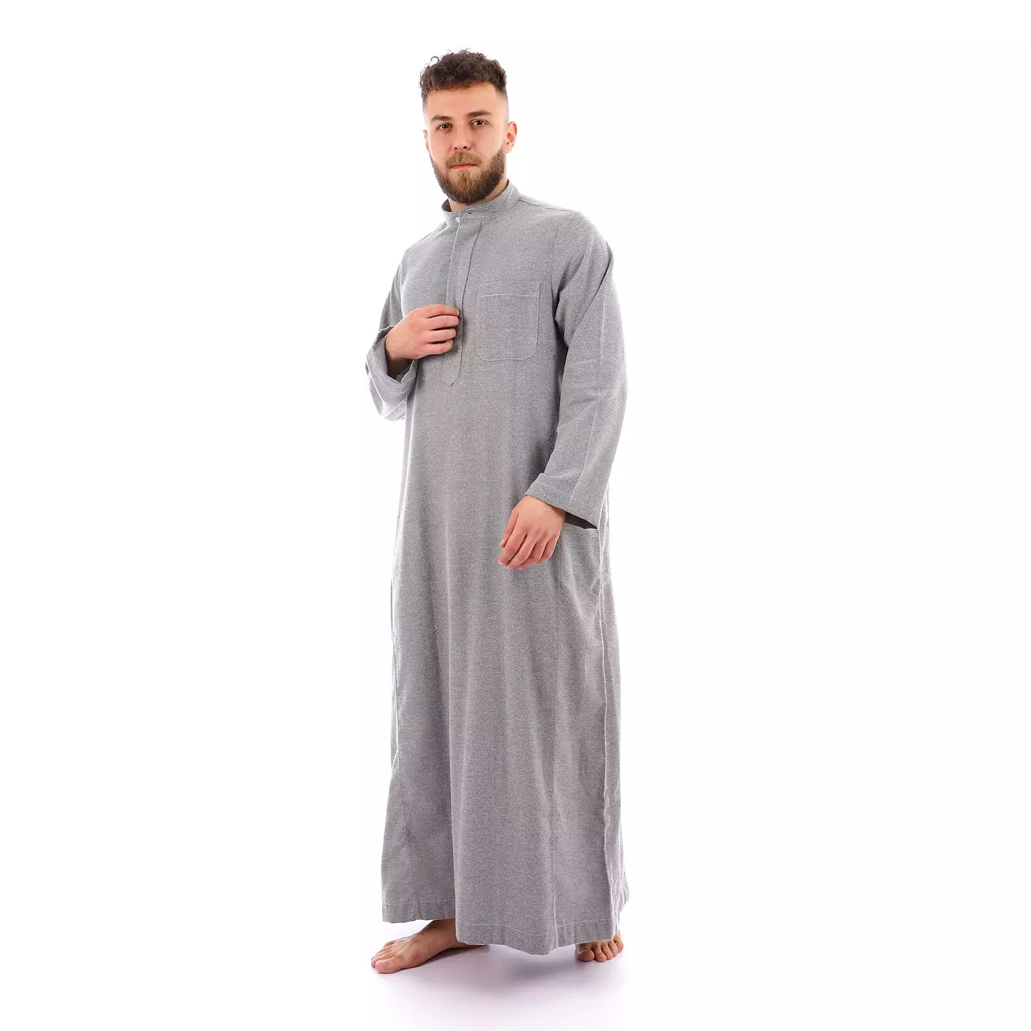 Shorto Men's Kastoor Galabeya - 2348 - Dark Grey 2