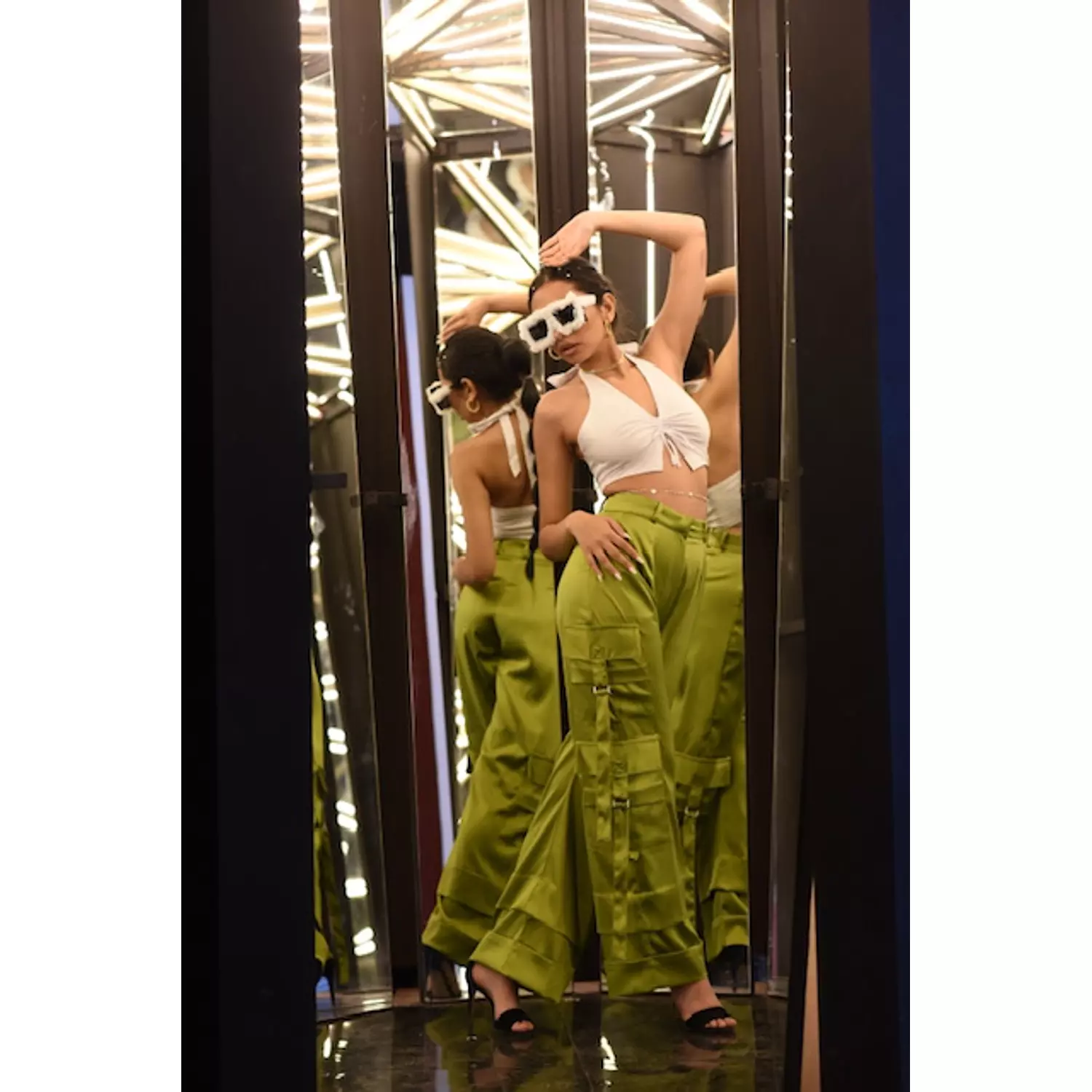 Cargo wide leg pants 0