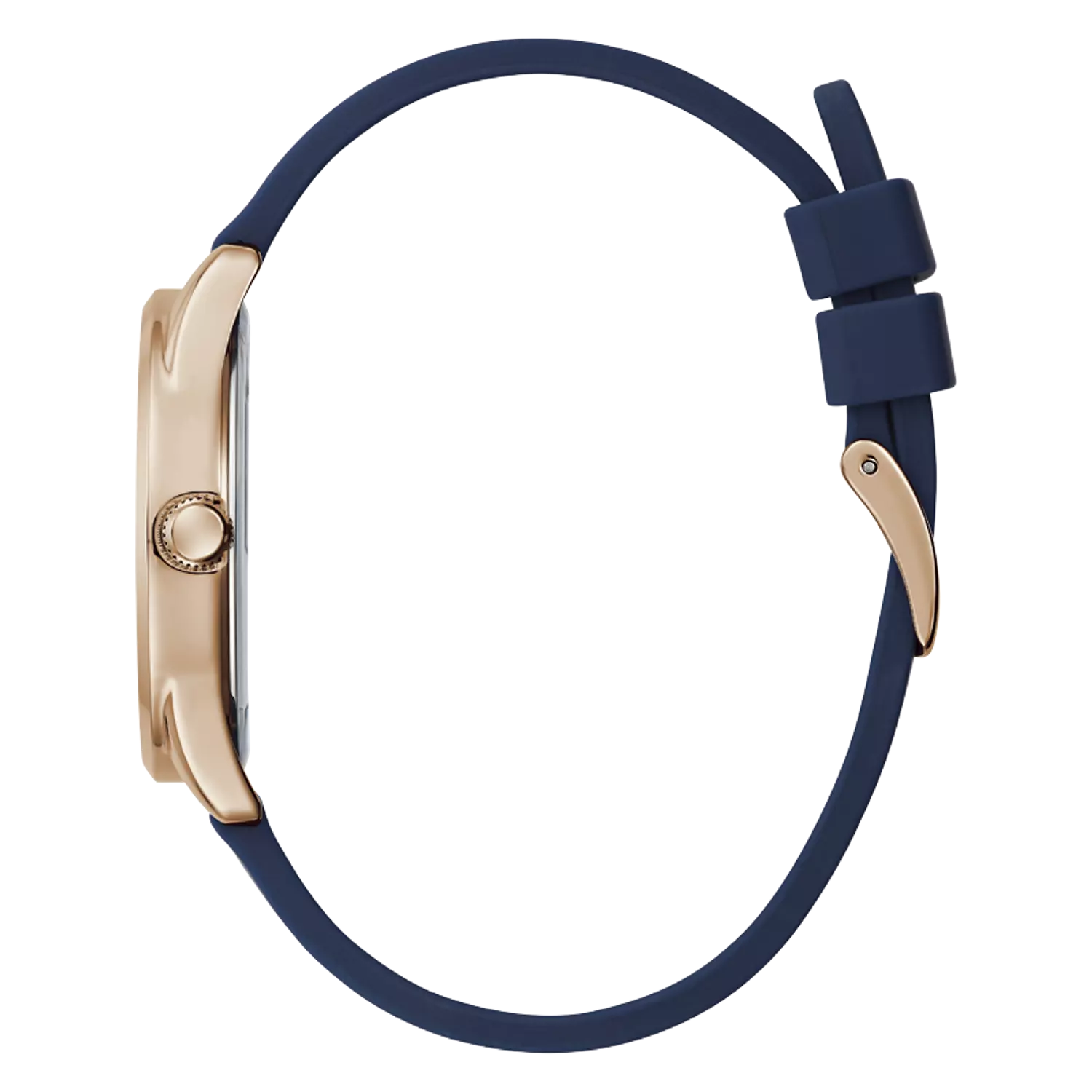 Guess GW0509L1 Watch For Ladies Case Color Rose Gold Tone - Round Shape Silicone Strap 1