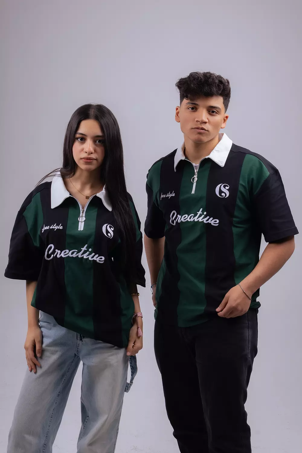 Olive Quarter-zip rugby polo image