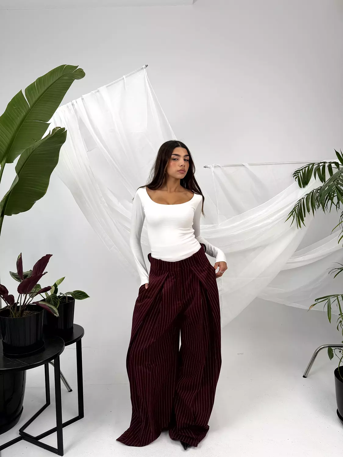 Stripped Tailored Pants 14