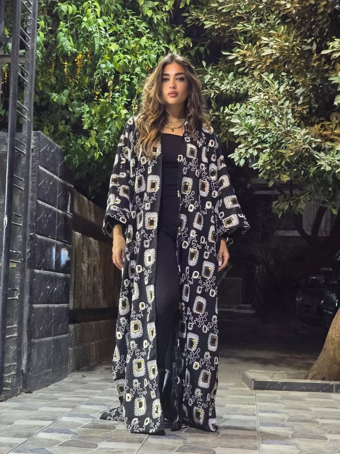 Black Embroidery Kaftan  4
