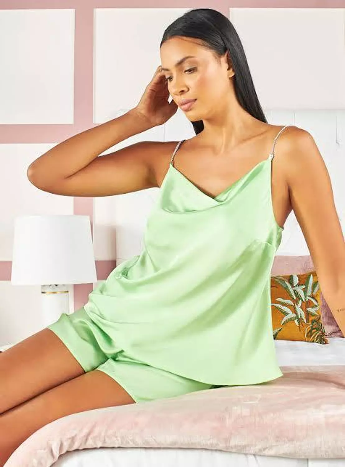Silky satin pijama lemon pijama set from Max 3