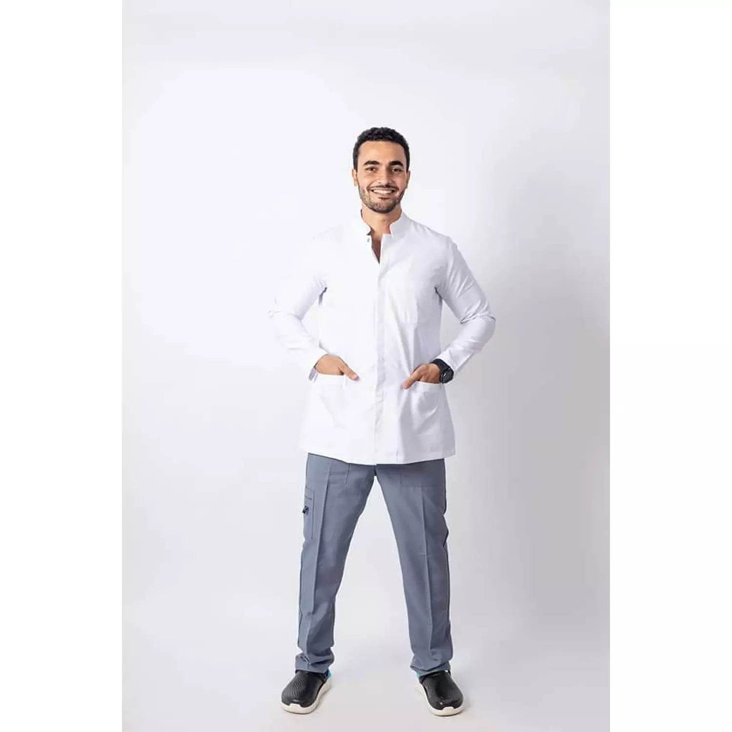 Dental Coat Press Button White image