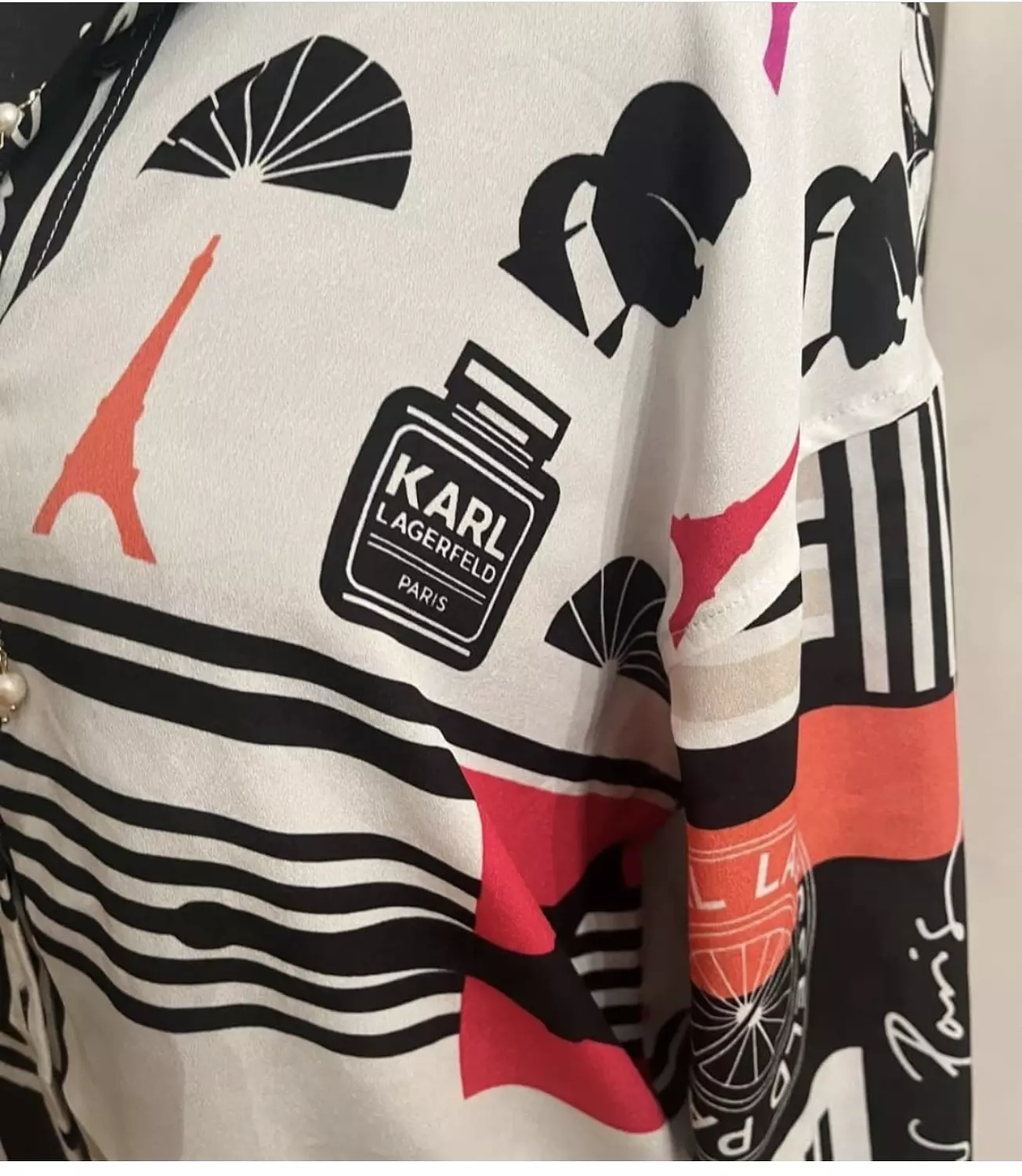 Karl Lagerfeld Women’s Floral Shirt –to  hover image