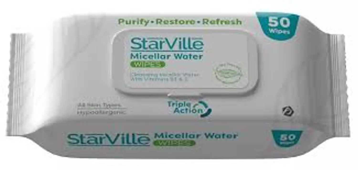 STARVILLE ACNE PRONE MICELLAR WIPES 50 PCS image