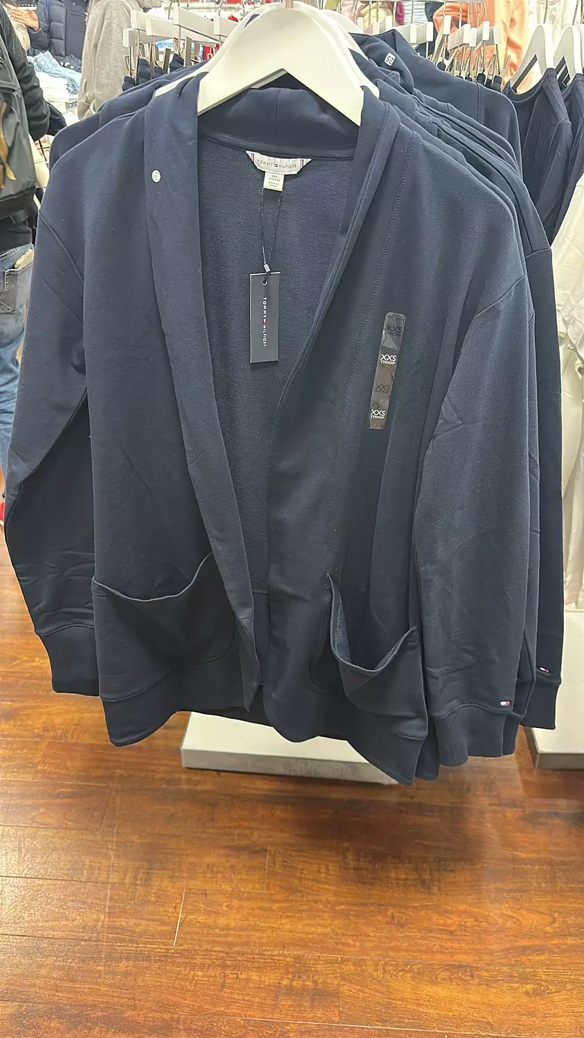 Tommy Hilfiger Women’s Open-Front Hoodie – Navy (Size XL) image