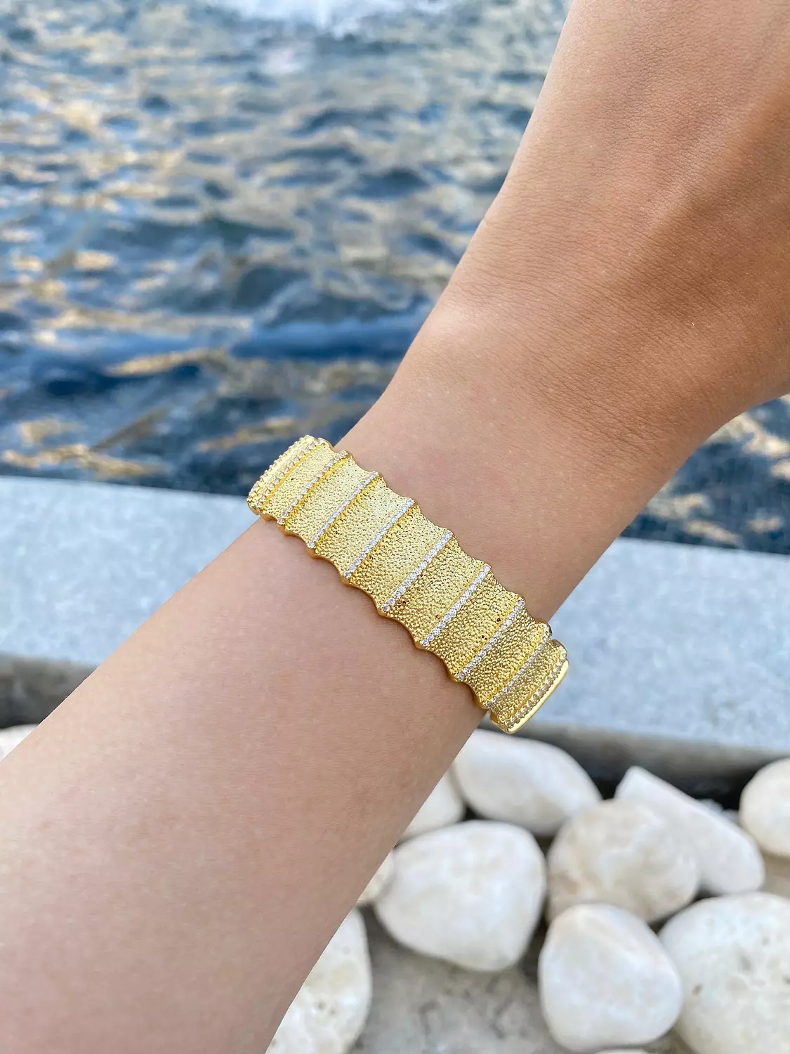 Gilded glow bangle and ring 2