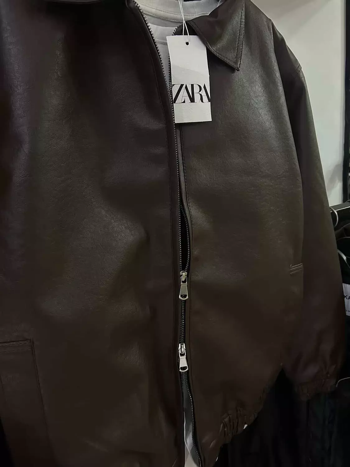 Boxy Zara Leather Jacket 2