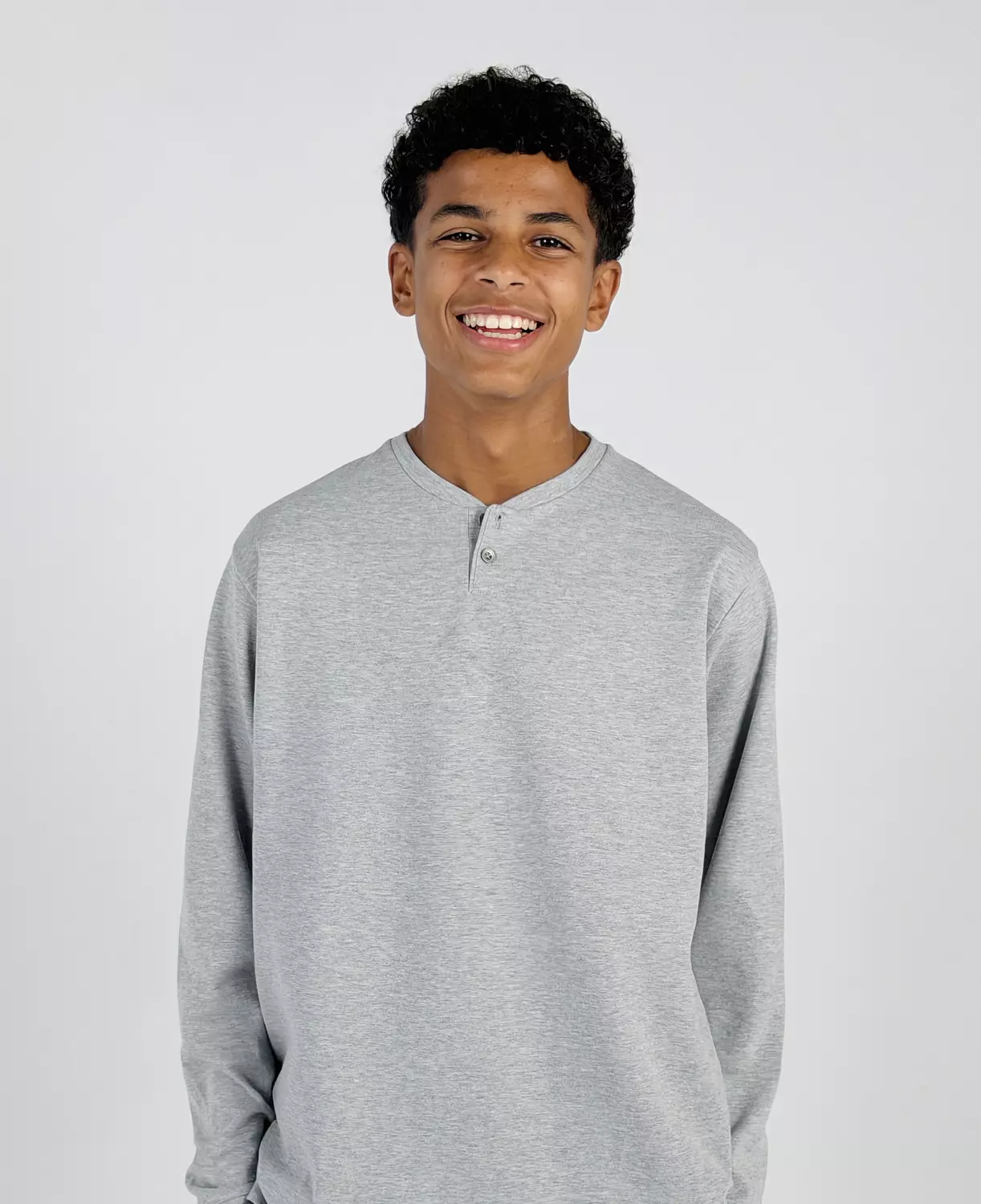 Henley T-shirt I Grey image