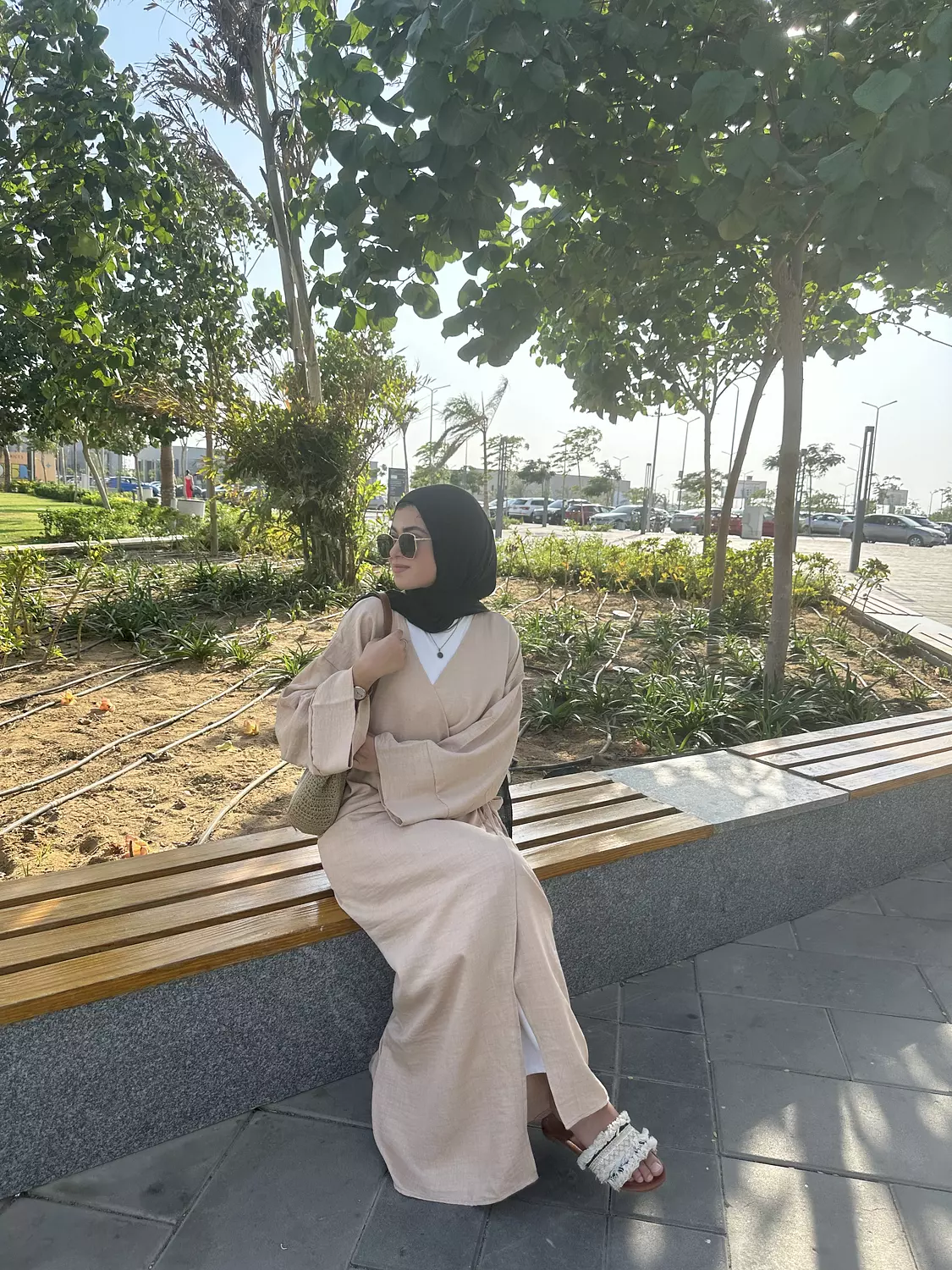 Nature Wrapped Dress -Beige  image