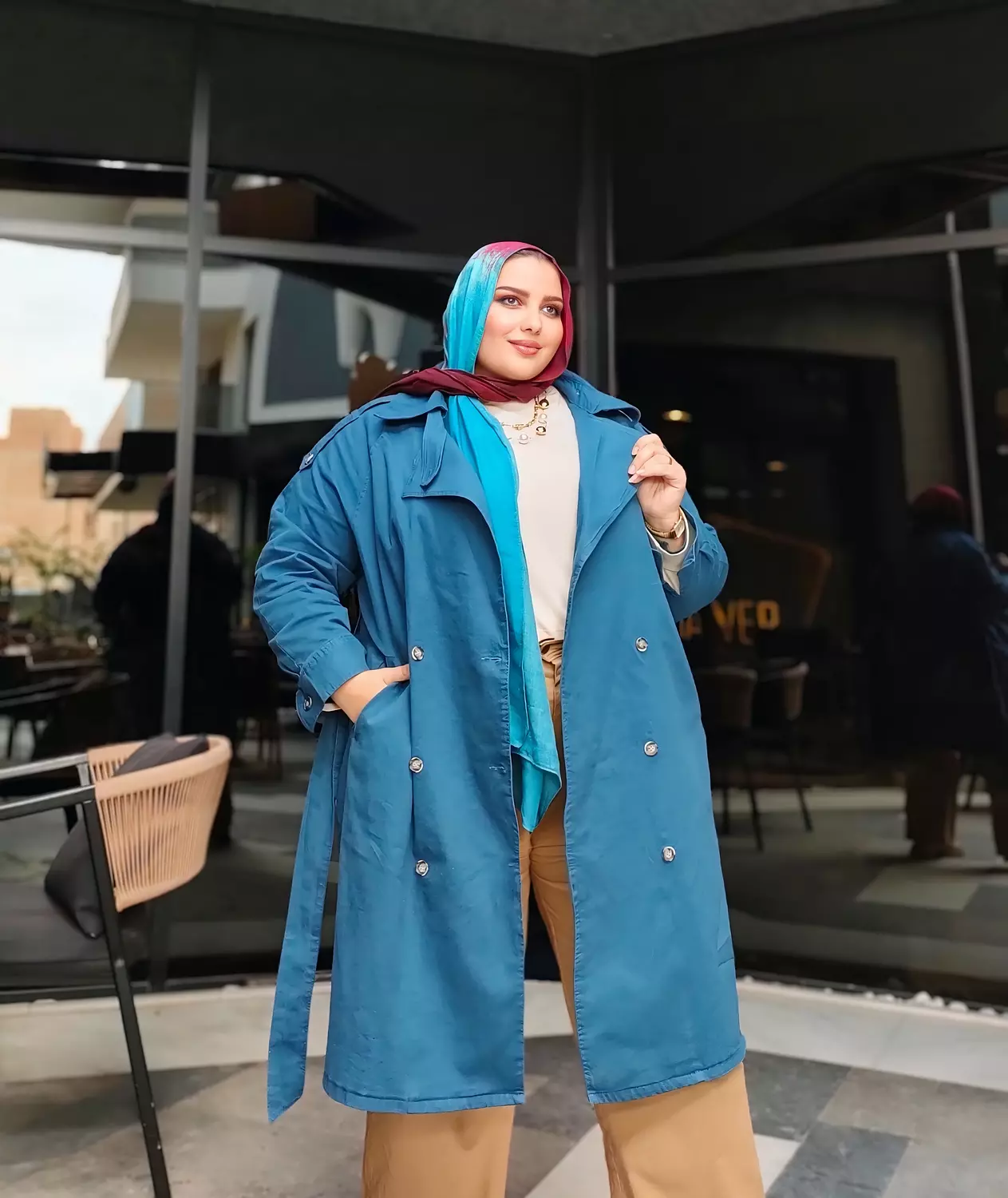 Trench coat (in teel) hover image