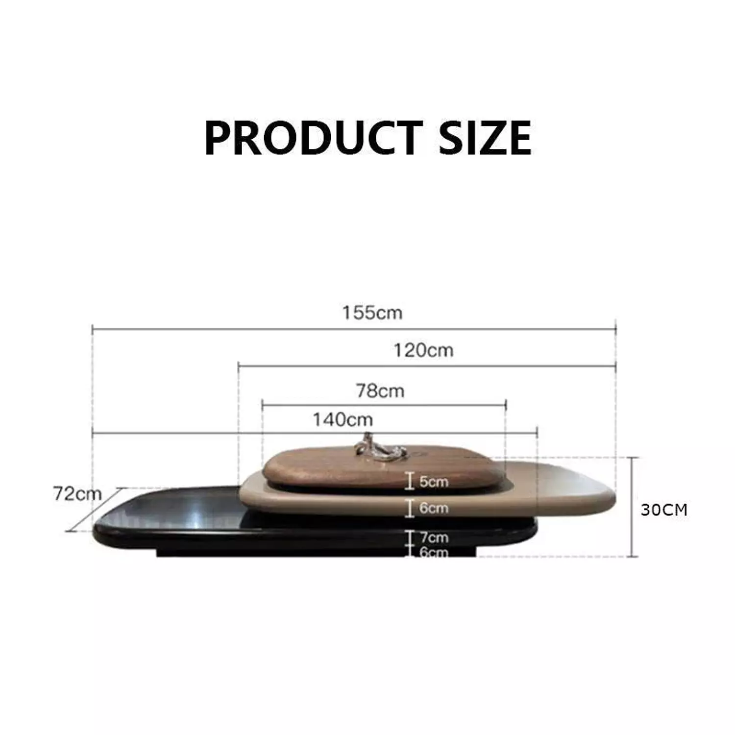 The Ovula 3 Layer Coffee Table hover image