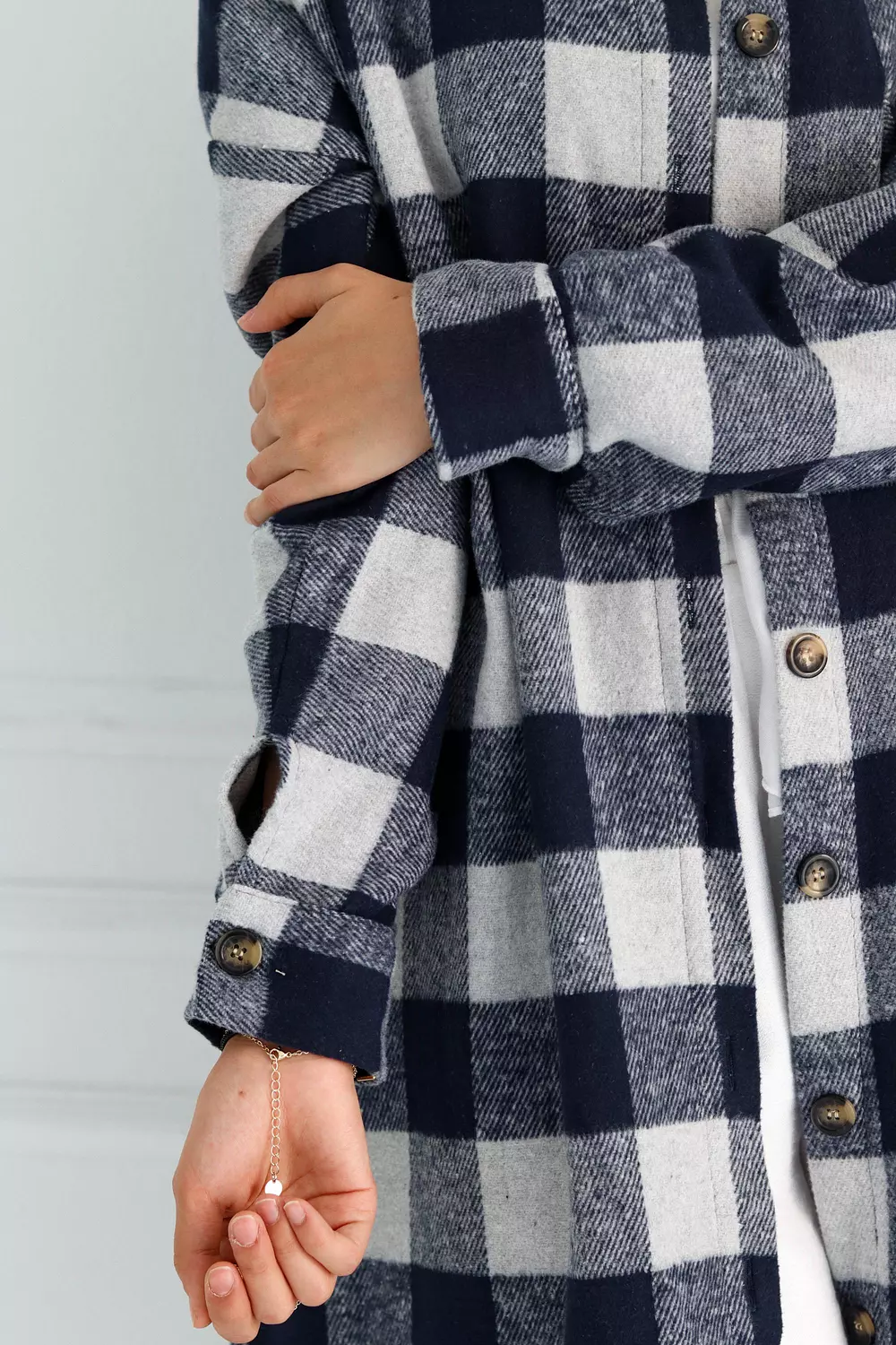Blue Checkered Oversize Shirt 11