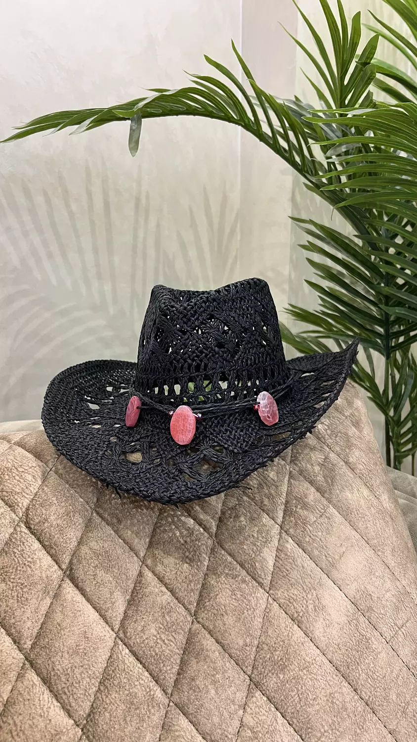 Coral black Mykonos hat 1