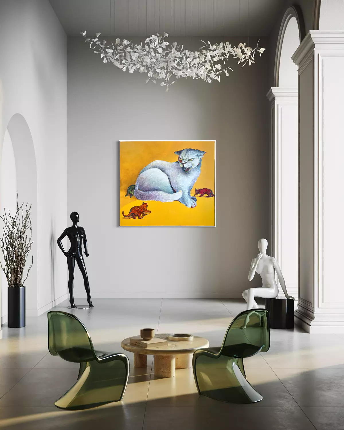 The Anxious, Distressed Persona (Yellow Painting – The Withdrawn Cat) 2