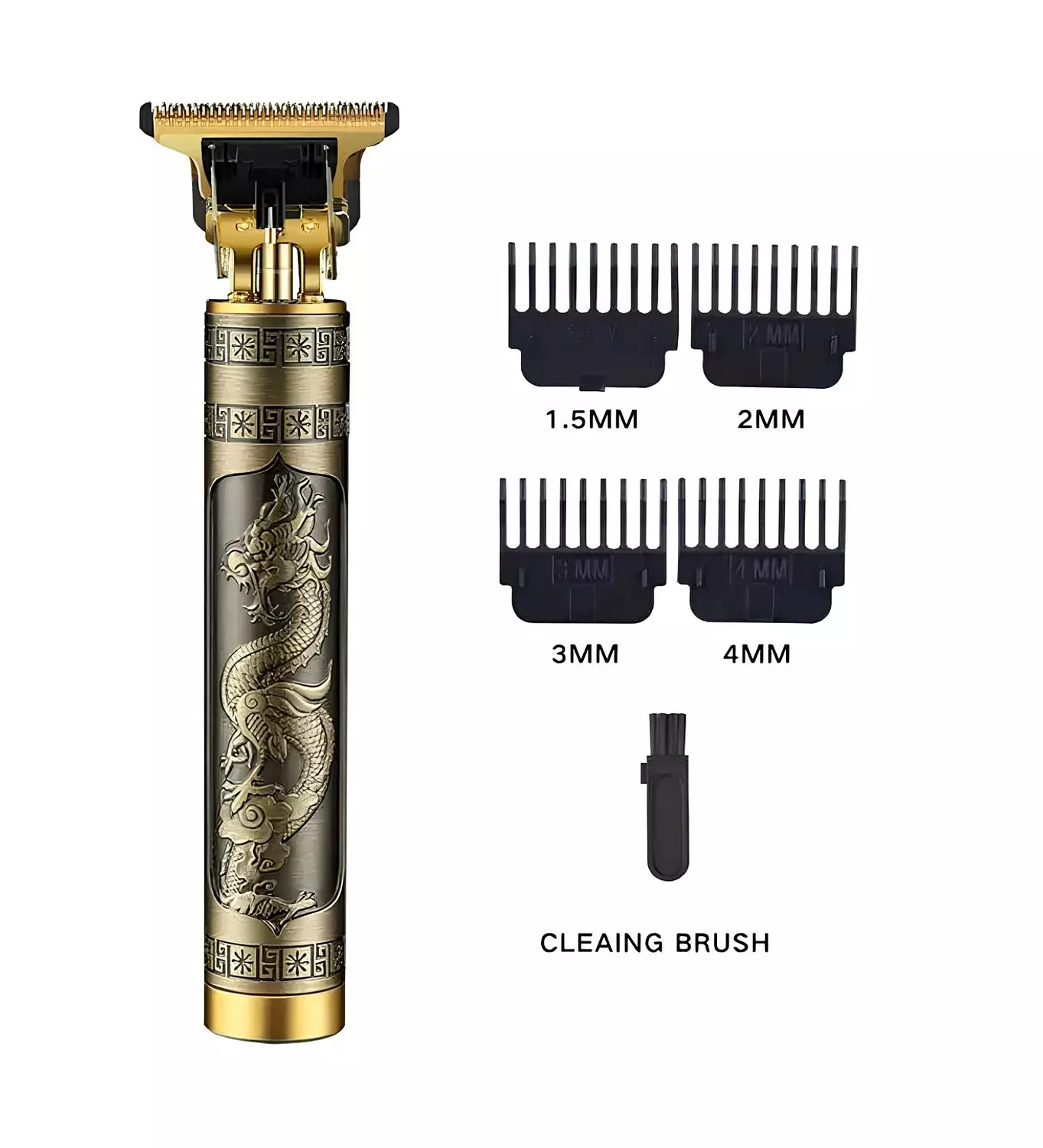 Kemei KM-T9 Gold Trimmer with  USB Charging 4 Combs hover image