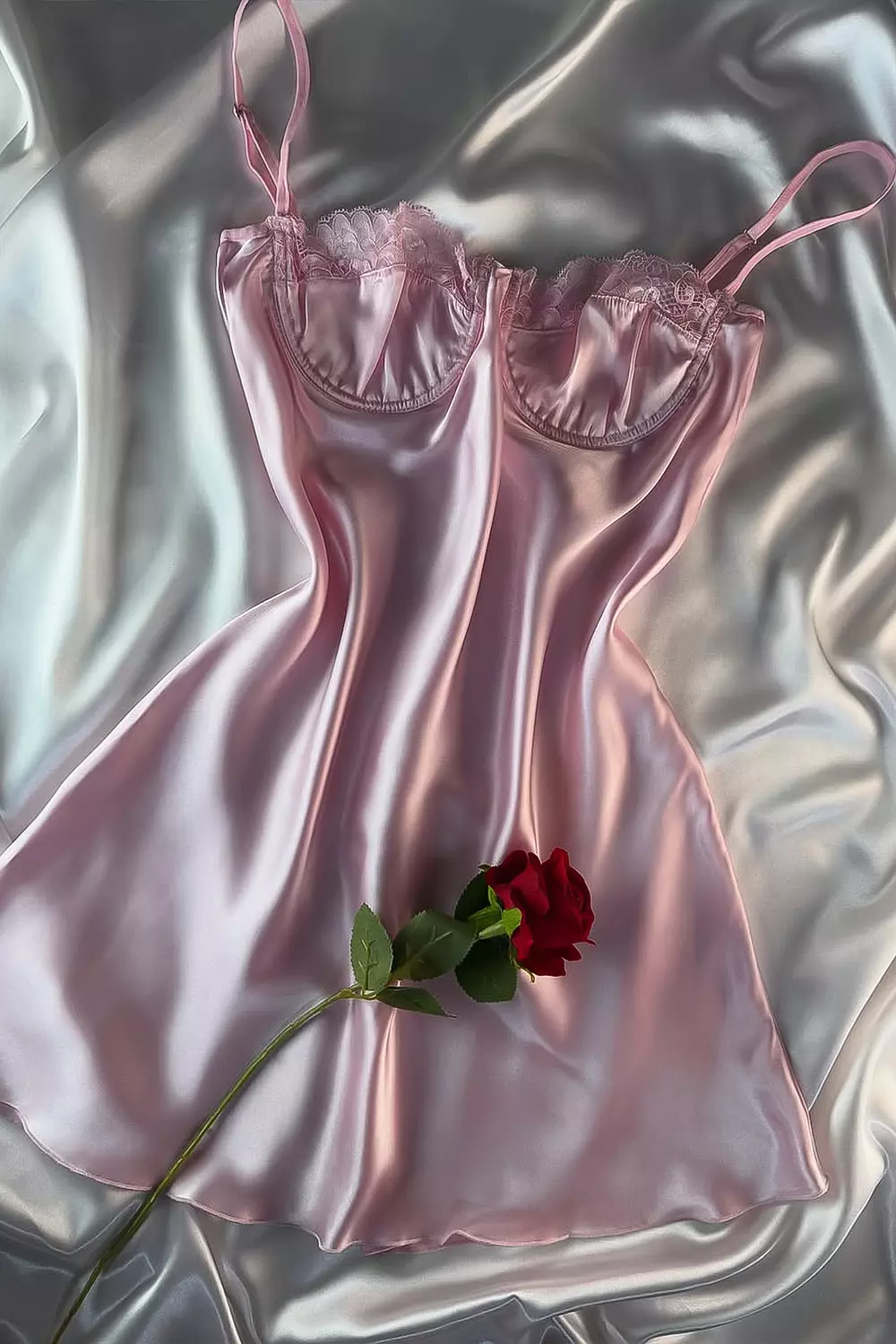 Lace Satin Babydoll 2