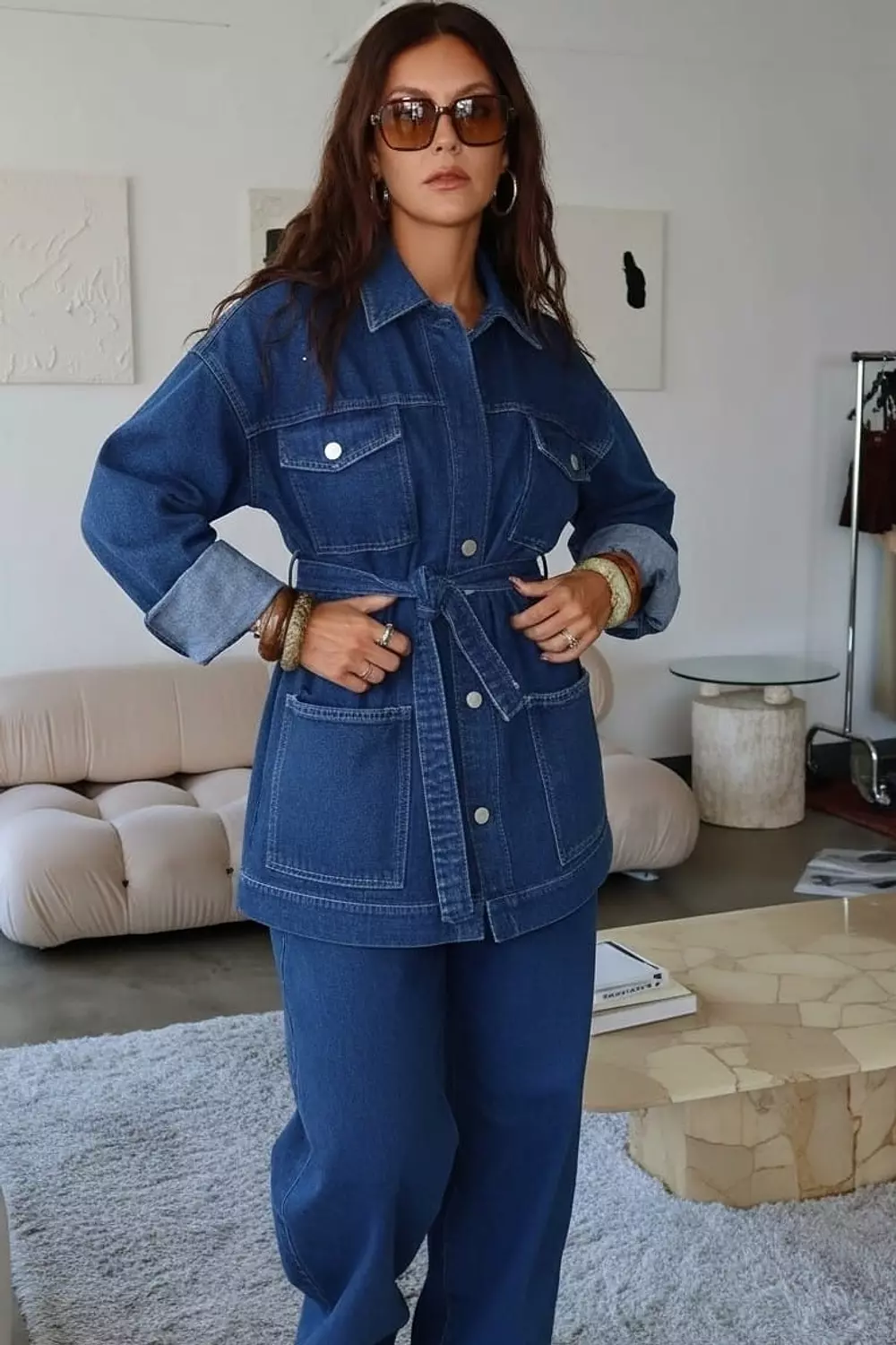 Belted Denim Co-ord Set 1