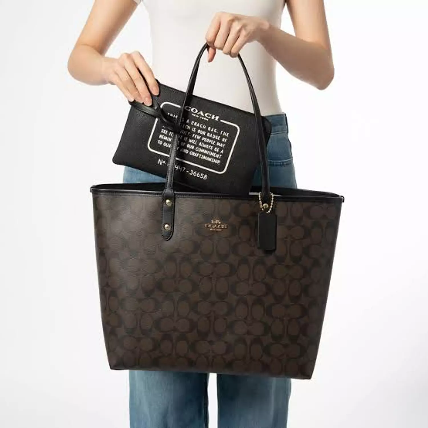 COACH REVERSIBLE CITY TOTE HANDBAG 3