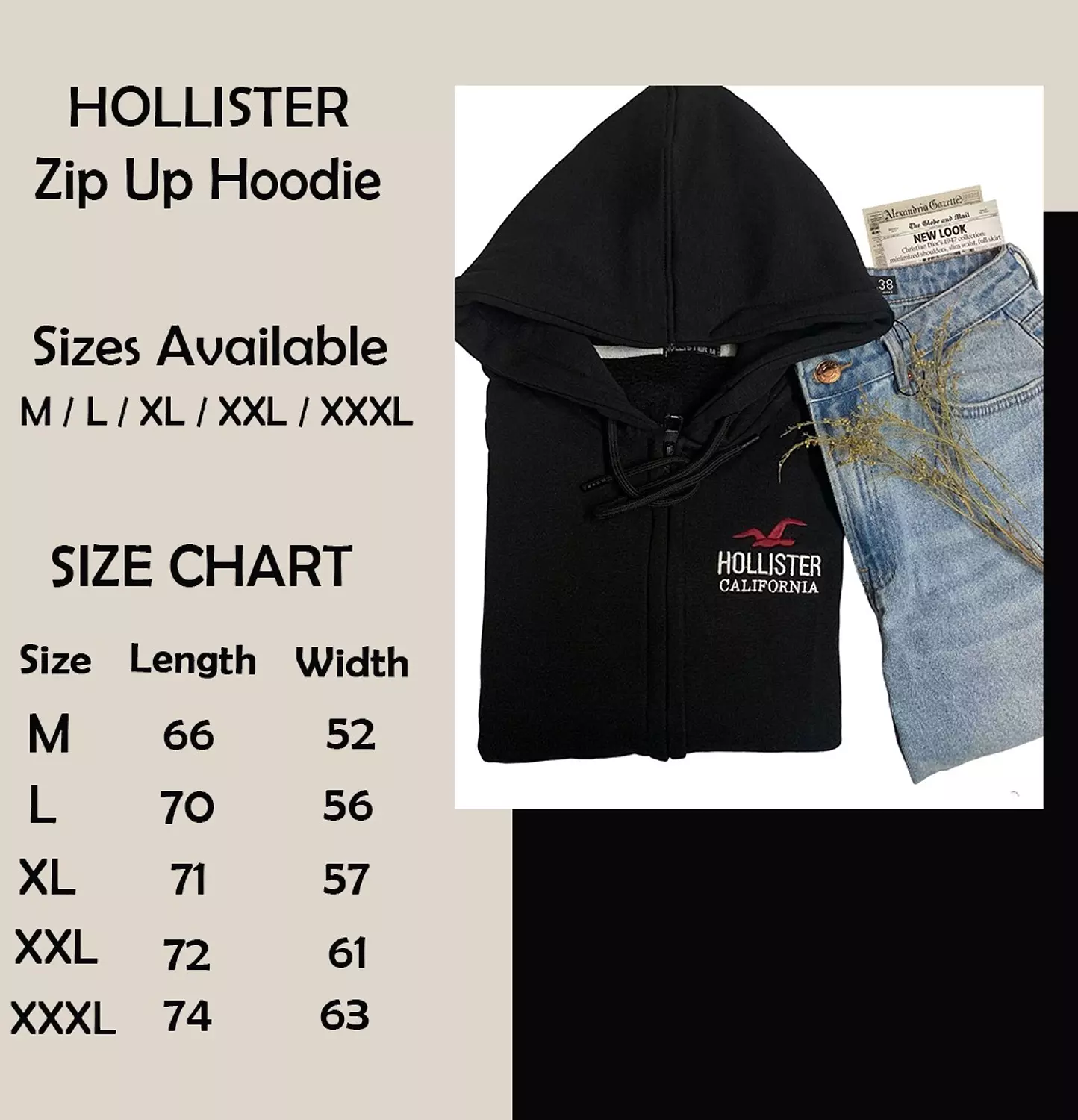 Hollister Zip Up Hoodie 4