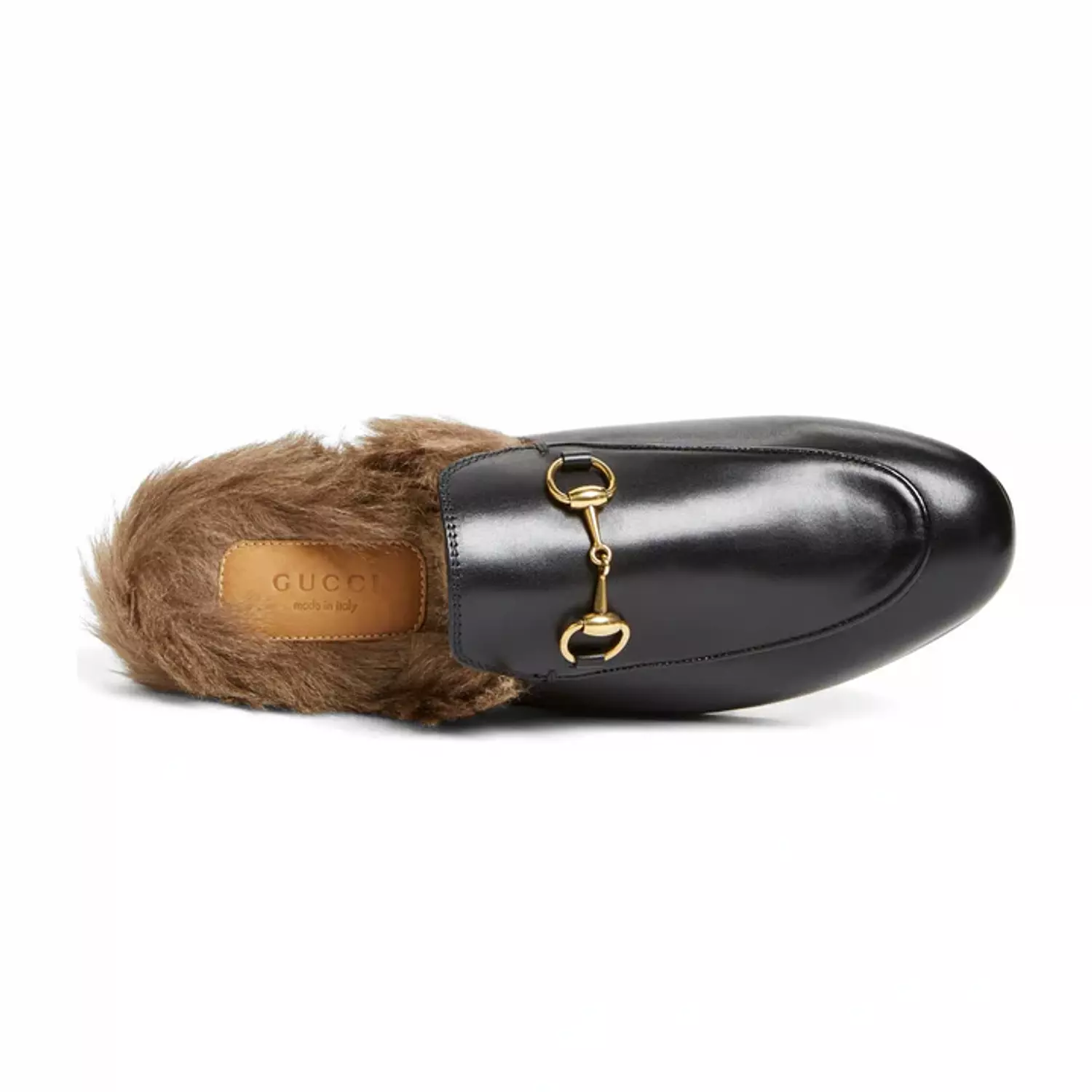Gucci Princetown Genuine Shearling Loafer Mule - Black hover image