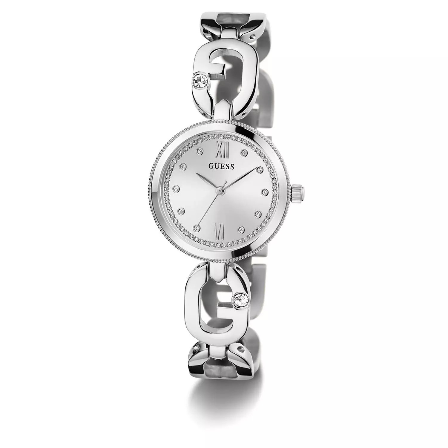 GUESS Ladies Silver Tone Analog Watch Silver Tone Stainless Steel Bracelet GW0759L1 3