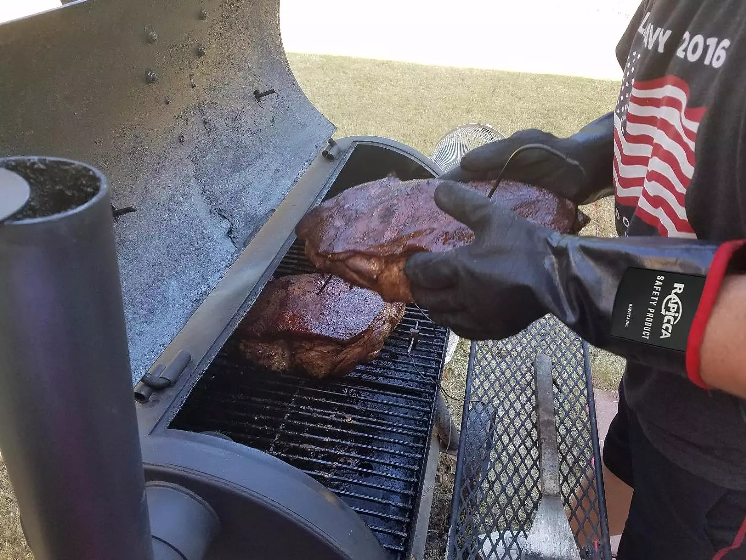 RAPICCA Heat Resistant BBQ Grill Gloves hover image