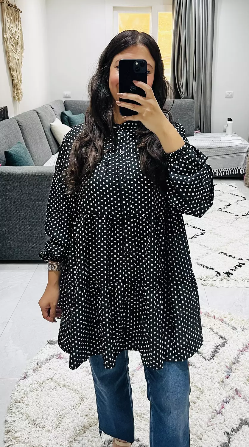 Ruffled Polka Dots Blouse 🖤 7