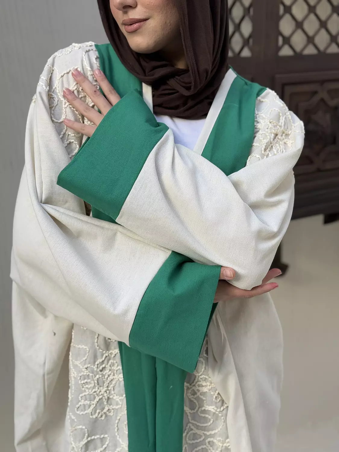 Green Joubert Striped Kaftan 1