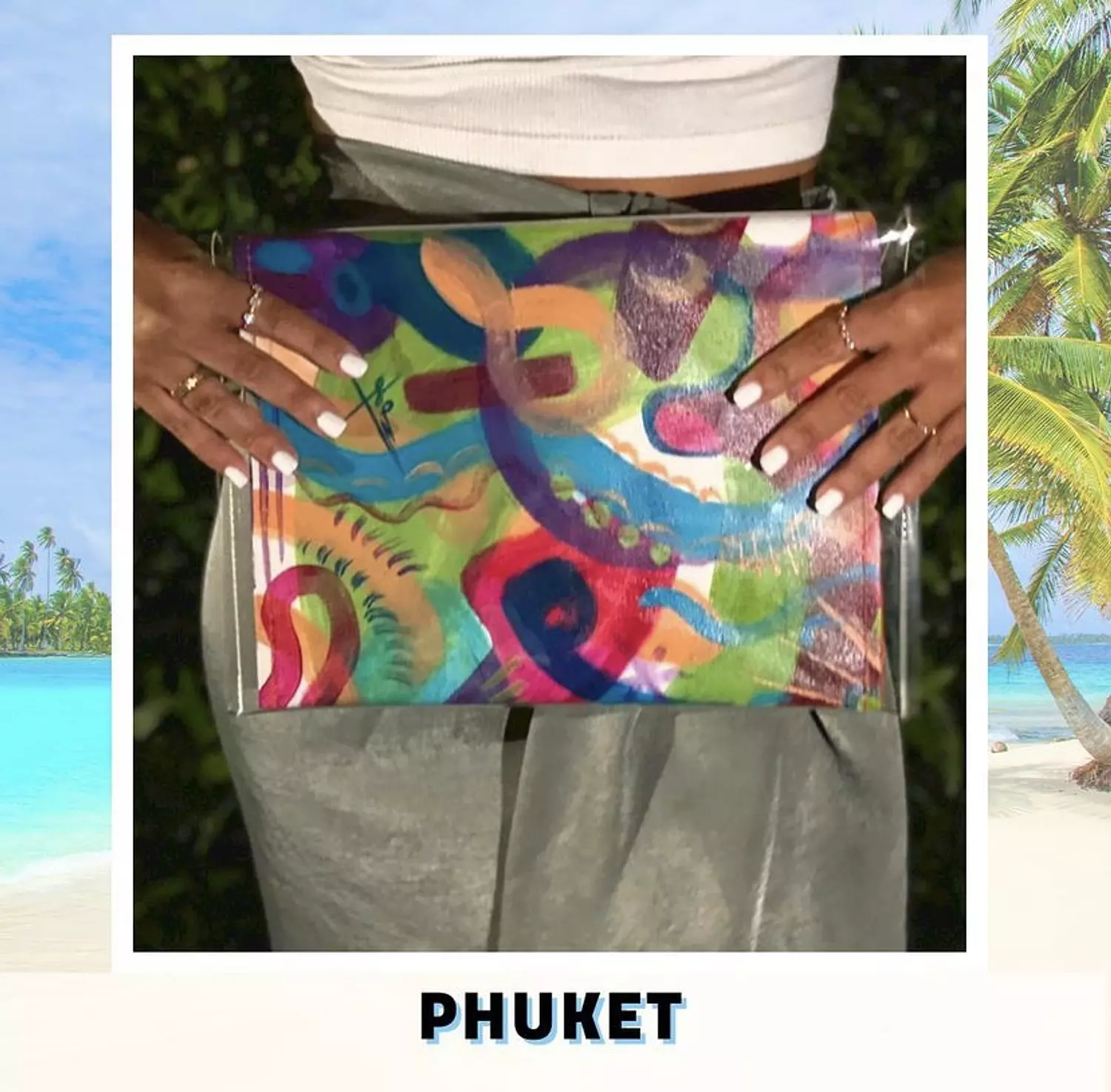 Phuket City Canvas Hand-Painted Piece in Plastic Envelope (by Order) 4