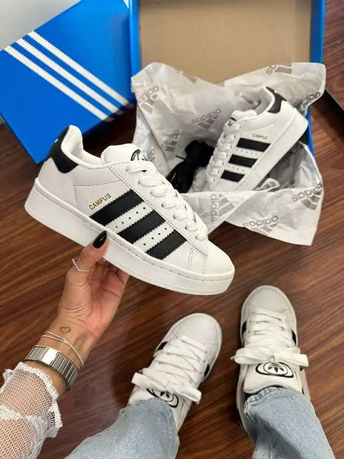 Adidas Campus 00’S White/ Black 4