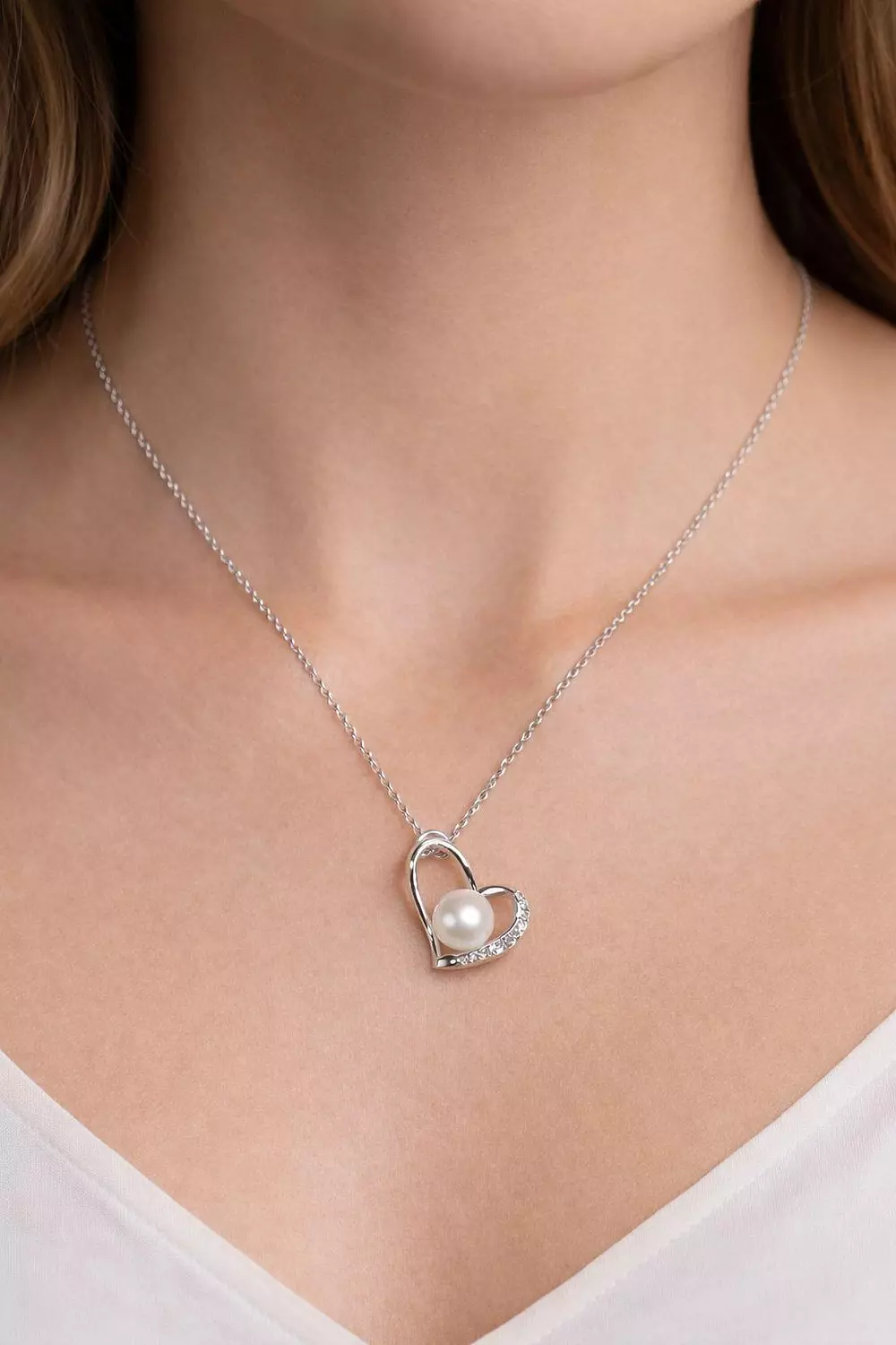  Silver Necklace Heart 1