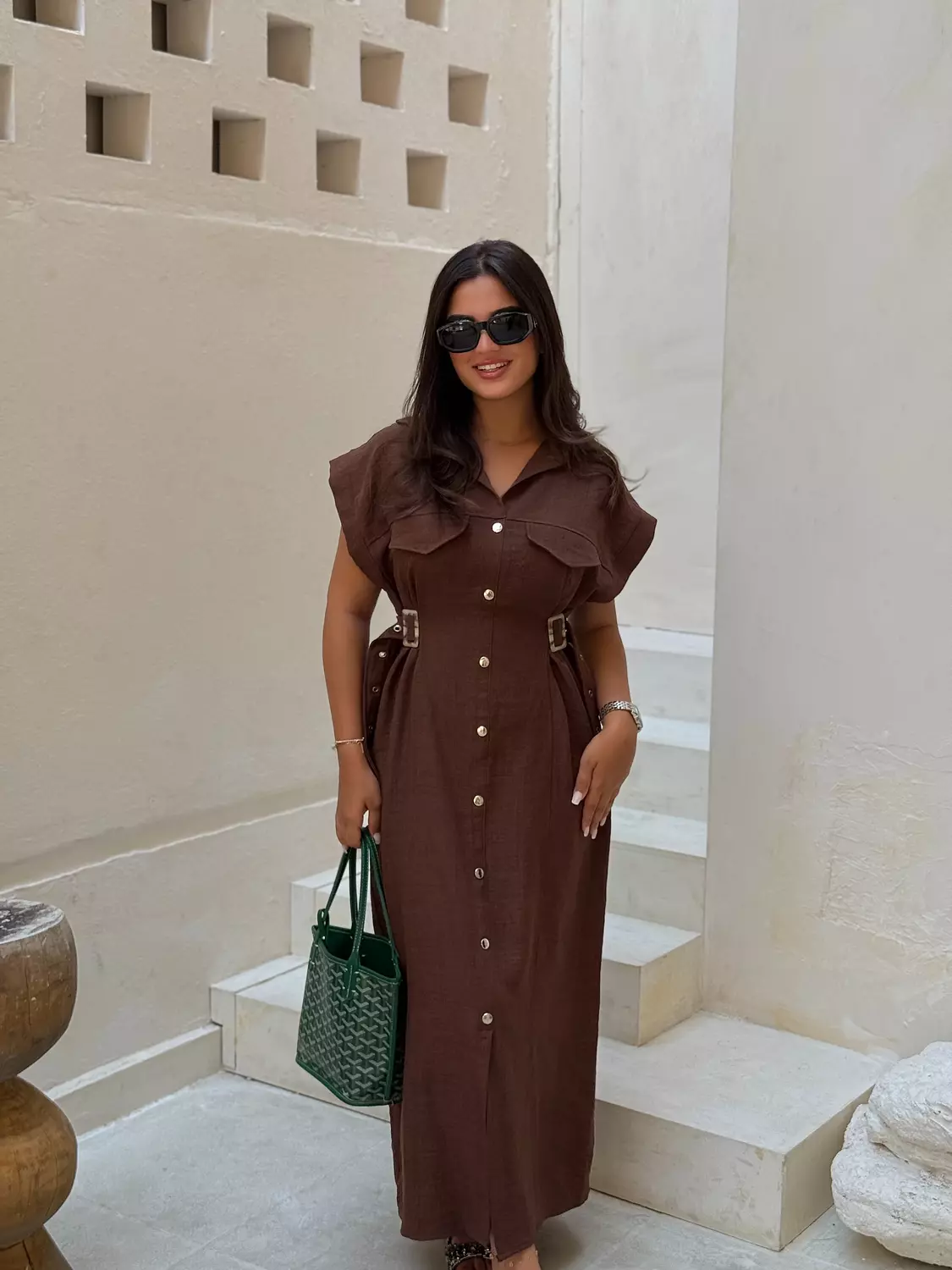 Belted shirt dress 2