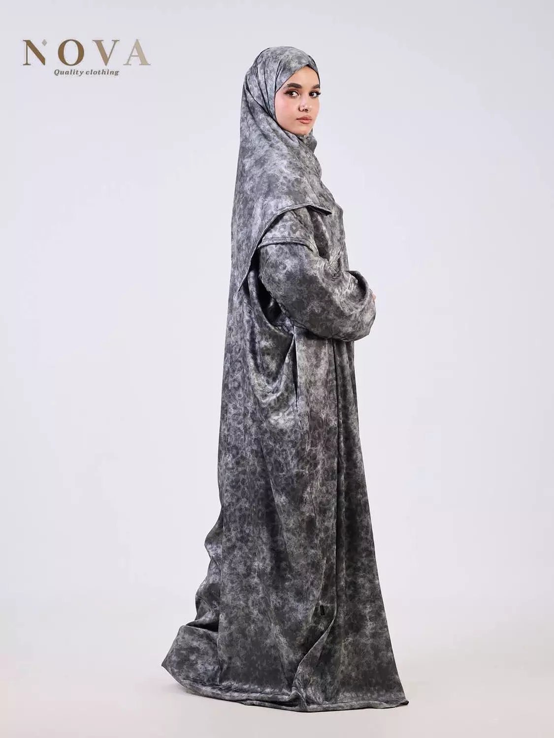 Charcoal Printed Jacquard  1