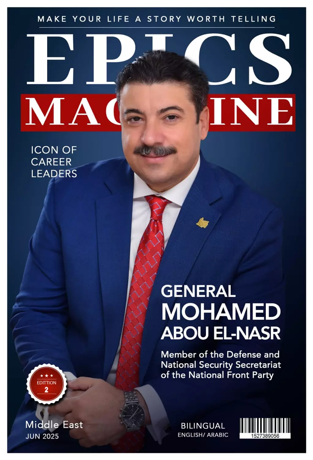 <p>🎖️🌐 General. Mohamed Abou El-Nasr, (Story) : Member of the Defense and National Security Secretariat of the National Front Party.</p>