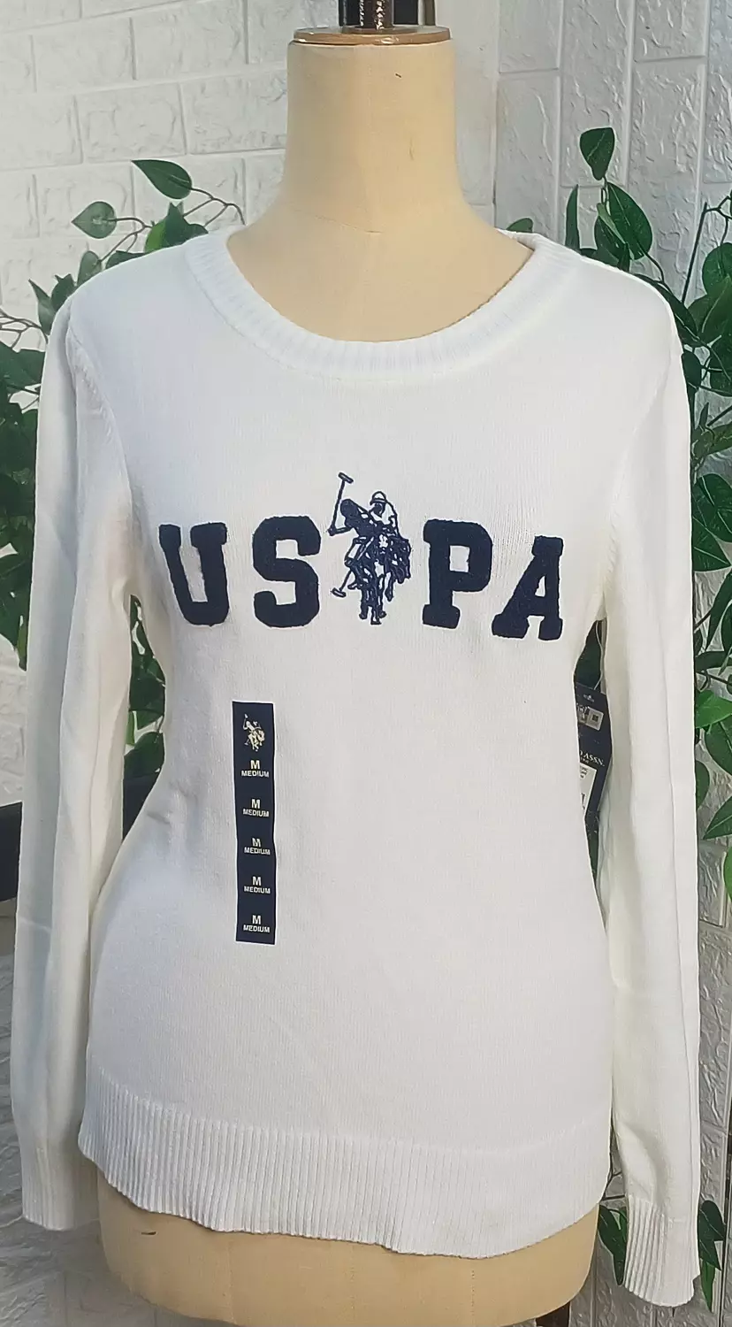 A classic crew-neck U.S. Polo Assn. Women’s Sweater hover image