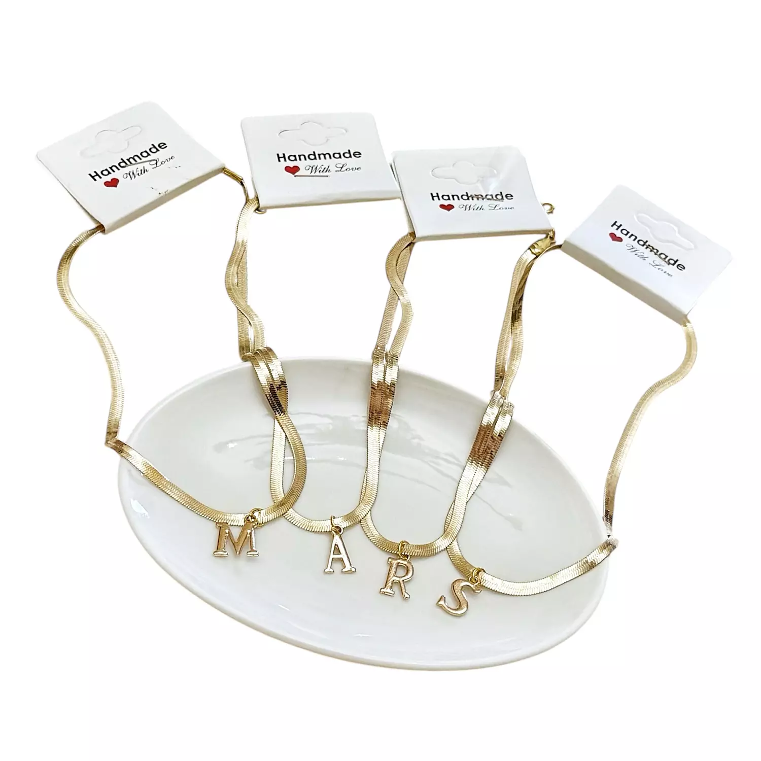 Stainless Steel Alphabet Necklace 1 Pc