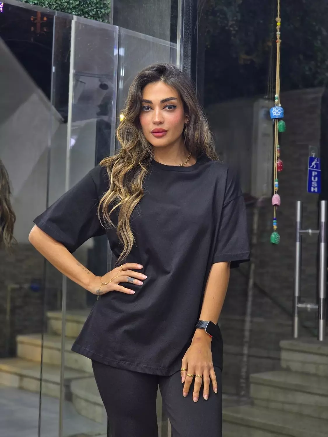 Black basic tshirt image