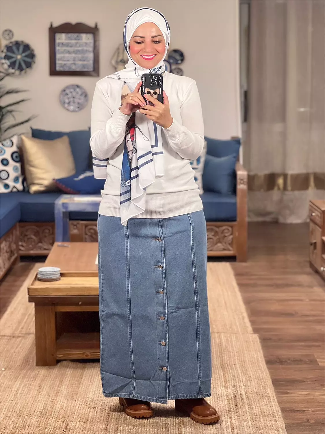 Jeans Maxi Skirt - Dark Blue