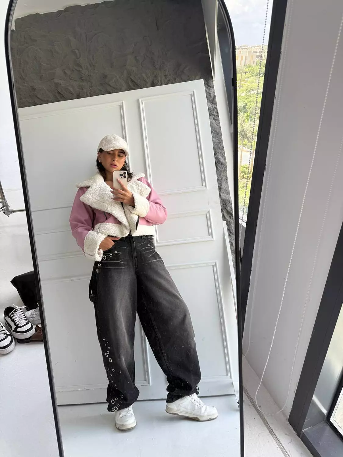 Wide Collar Faux Fur Jacket 16