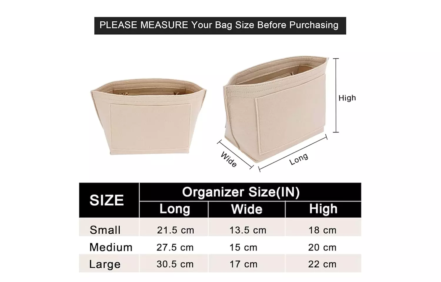 Large organizer for bags image